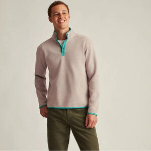 BONOBOS MEN'S SWEATER FLEECE SNAP MOCK Size M (K11)